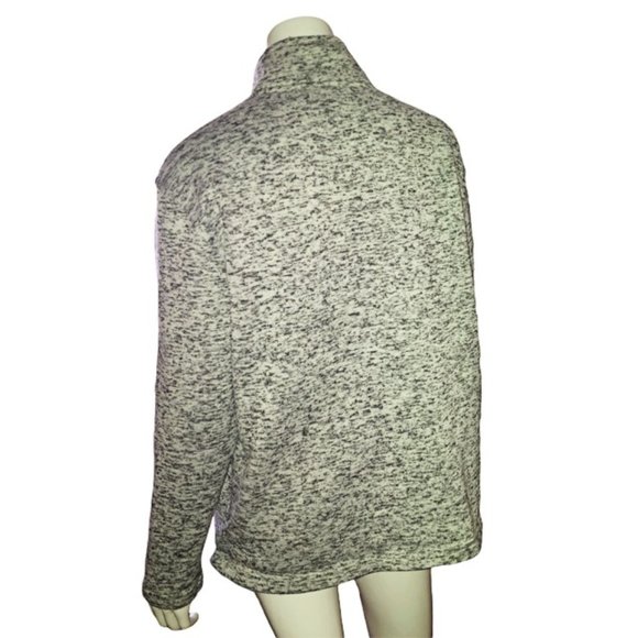 Beverly Hills Polo Club Gray Marled Zip-Up Knit Jacket Sweater XL - Picture 2 of 9
